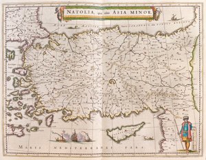 Turcja i Cypr, w "Theatrum Orbis Terrarum, sive Atlas Novus" Willema Blaeu, Amsterdam autorstwa Willem Blaeu