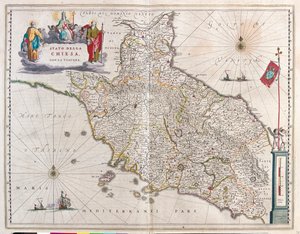 Toskania i Watykan, Włochy, w "Theatrum Orbis Terrarum, sive Atlas Novus" Willema Blaeu, Amsterdam autorstwa Willem Blaeu
