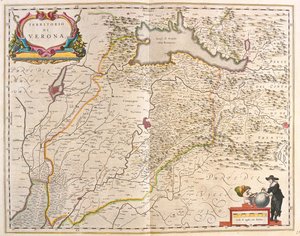 Werona, Włochy, w "Theatrum Orbis Terrarum, sive Atlas Novus" Willema Blaeu, Amsterdam autorstwa Willem Blaeu