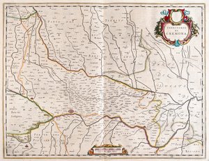 miasto Cremona, Włochy, w "Theatrum Orbis Terrarum, sive Atlas Novus" Willema Blaeu, Amsterdam autorstwa Willem Blaeu