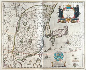pierwsza z map Chin Blaeu