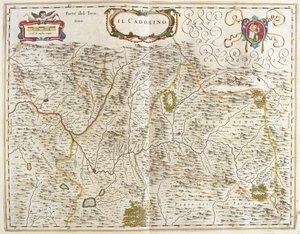 il Cadore (veneto) Włochy, w "Theatrum Orbis Terrarum, sive Atlas Novus" Willema Blaeu, Amsterdam autorstwa Willem Blaeu