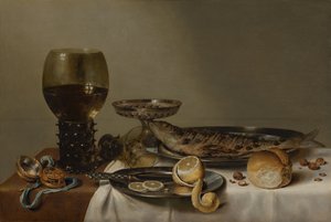 Martwa natura z Roemerem i zegarkiem autorstwa Willem Claesz. Heda
