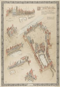 Mapa Starej Holandii, 1895 De vermaerde Marckt ende Graft / Oudt-Hollandt name / with all syn Straten / Huysen (...) wykonany na cześć wszystkich Miłośników Dawnej Sztuki (...). (tytuł na obiekcie) autorstwa Willem Corneliszoon
