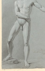 Akt męski stojący widziany z przodu (III nagroda 1810) autorstwa Willem Grebner