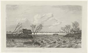 Przerwa na grobli w Dreumel, 1855