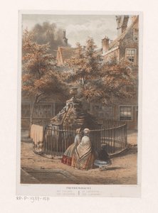 Fontanna w labiryncie w Amsterdamie Prinsengracht labirynt / der Irrgarten / le labyrinthe / labirynt (tytuł na obiekcie)
