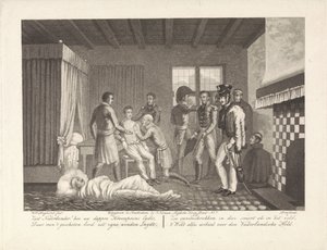Książę Orański po ranie podczas leczenia w szpitalu polowym, 1815