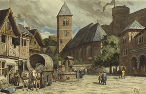 Scena uliczna, Holandia, X wiek