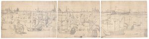 Holenderska flota na Kopenhadze Czerwonej 1658 autorstwa Willem I van de Velde