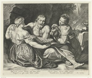 Lot pijany przez córki autorstwa Willem Isaacsz. van Swanenburg