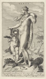 Wenus i Kupidyn Wenus (tytuł na obiekcie) Wyrok Paryża (tytuł serii) autorstwa Willem Isaacsz. van Swanenburg