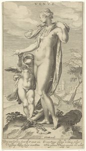 Wenus i Kupidyn Wenus (tytuł na obiekcie) Wyrok Paryża (tytuł serii) autorstwa Willem Isaacsz. van Swanenburg