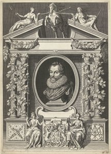 Portret Gerarda Thibaulta w oprawie architektonicznej