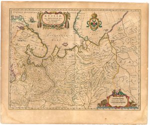 Mapa Rosji Z: Mapa świata.., 1645