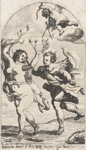 Daphne uciekająca przed Apollem, z Kupidynem nad głową, 1631.