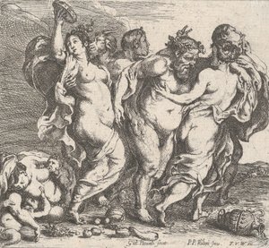 Pijany Silenus w towarzystwie nimf i satyrów, 1632.