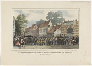 Powrót Bataillon Mobile Schuttery z Utrechtu, 19 sierpnia 1834 (tytuł na obiekcie)