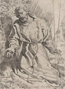 Stygmaty św. Franciszka, ca. 1613-14. autorstwa Willem Pietersz. Buytewech