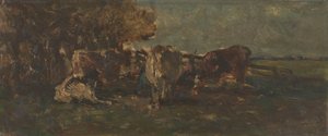 Zakręt mleka autorstwa Willem Roelofs (I) (signed by artist)
