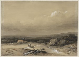 Krajobraz autorstwa Willem Roelofs (I) (signed by artist)