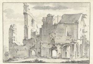 Ruiny opactwa w Rijnsburgu autorstwa Willem Schellinks