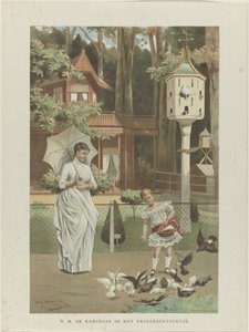 Portret Emmy, królowej regentki Holandii i Wilhelminy, królowej Holandii autorstwa Willem Steelink (II)