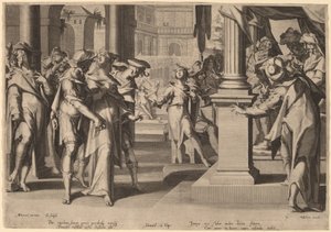 Suzannah przed Danielem autorstwa Willem Swanenburgh, after Joachim Anthonisz Wtewael