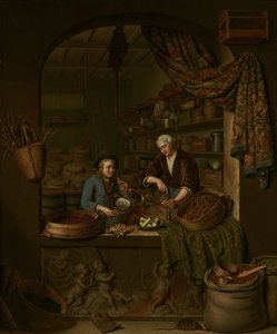 Sklep spożywczy autorstwa Willem Van Mieris