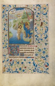 Die Taufe Christi autorstwa Willem Vrelant
