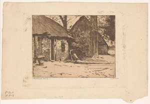Gospodarstwo ze stodołą w Brabancji autorstwa Willem Witsen (signed by artist)