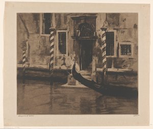 Gondola na Canale Grande w Wenecji Dom Patrycjusza w Wenecji (tytuł na obiekcie)