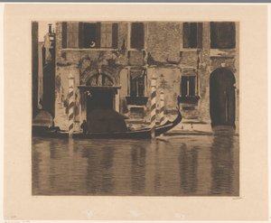 Gondola z konstrukcją na Canale Grande w Wenecji autorstwa Willem Witsen (signed by artist)