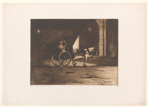 Przewóz pod mostem Waterloo w Londynie autorstwa Willem Witsen (signed by artist)