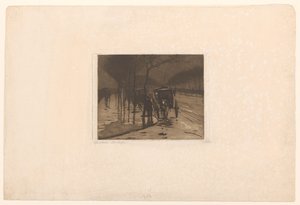 Wagony oczekujące na Victoria Embankment w Londynie autorstwa Willem Witsen (signed by artist)