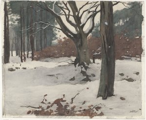 Drzewa na śniegu autorstwa Willem Arnoldus Witsen