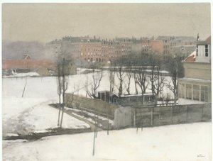 Widok na Oosterpark na śniegu autorstwa Willem Arnoldus Witsen