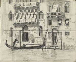 Domy z żaluzjami nad balkonami na Canale Grande w Wenecji autorstwa Willem Arnoldus Witsen