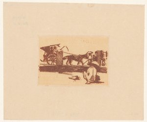 Kucająca figura i sado w Buitenzorg autorstwa Willem Arnoldus Witsen