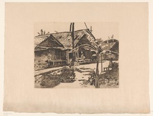 Pisang drzewo w kampong w Buitenzorg autorstwa Willem Arnoldus Witsen