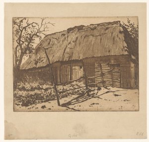 Stodoła z ogrodzeniem w Brabancji autorstwa Willem Arnoldus Witsen