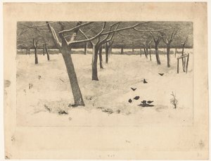 Śnieżny Sad z Ptakami autorstwa Willem Arnoldus Witsen