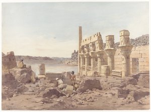 Widok na ruiny świątyni w Philae niedaleko Asuanu