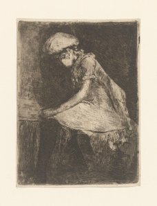 Dziewczyna czytająca (w profilu) (tytuł oryginalny) autorstwa Willem de Zwart (signed by artist)