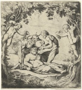 Picie Bachusa autorstwa Willem van Haecht (II)