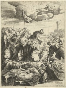 Święta Urszula oblegana przez Hunów autorstwa Willem van Haecht (II)