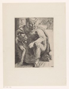myśliwy z psem autorstwa Willem van Konijnenburg (signed by artist)