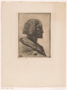 Portret egipskiego mężczyzny Egipcjanin (tytuł oryginalny) autorstwa Willem van Konijnenburg (signed by artist)