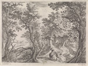 Balaam i osioł Włoskie pejzaże (tytuł serii) autorstwa Willem van Nieulandt (II)