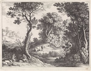Merkury, Argus en Io autorstwa Willem van Nieulandt (II)